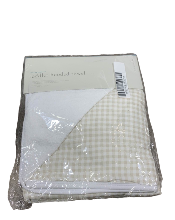 Shop Little Unicorn Toddler Hooded Towel, Tan Gingham at GoodBuy Gear