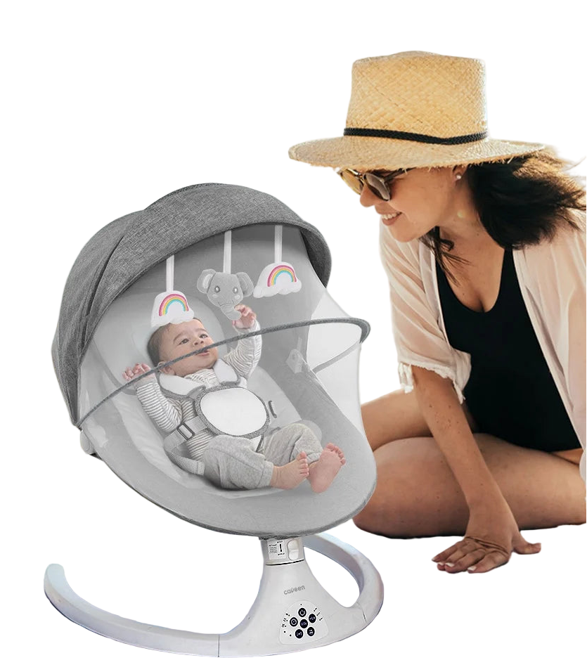 Caveen Electric Bluetooth Baby Rocker, Grey — GoodBuy Gear