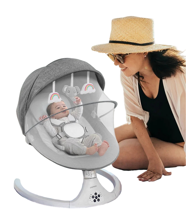 Caveen Electric Bluetooth Baby Rocker, Grey