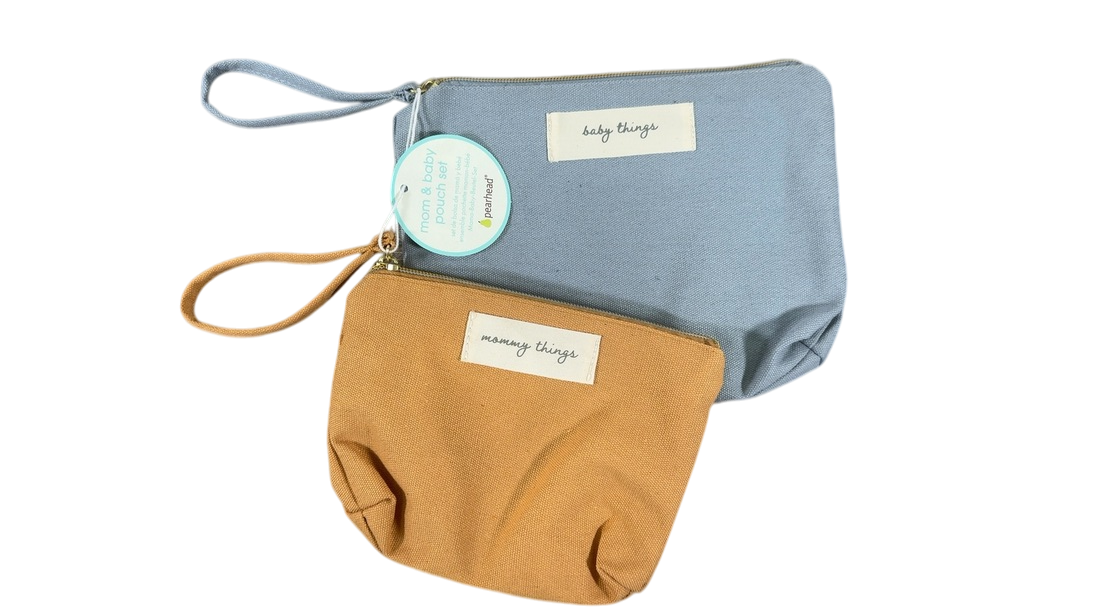 Pearhead Mom And Baby Pouch Set, Blue And Orange — GoodBuy Gear
