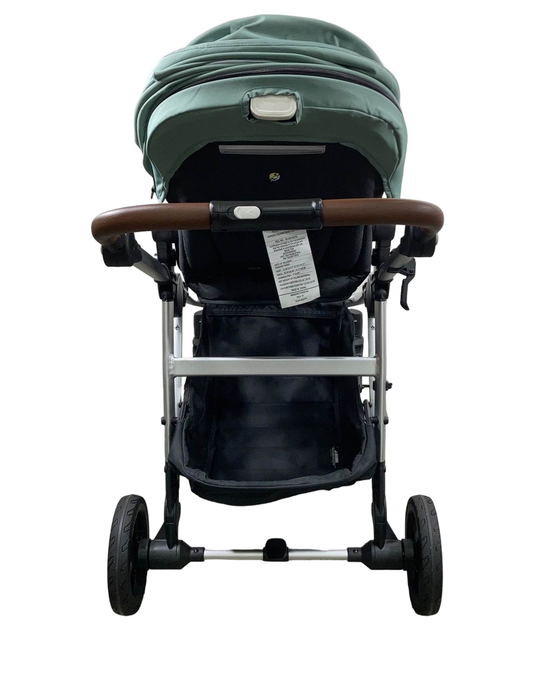 Mockingbird Single to Double 2.0 Stroller, Silver with Penny Leather, Watercolor Drops, Sage, 2024