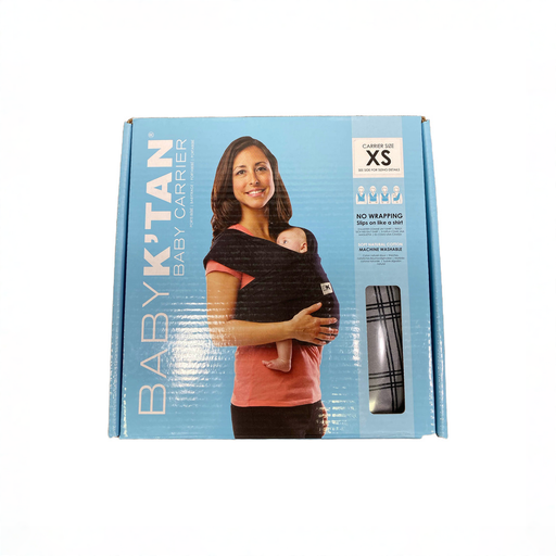 Shop Baby K'tan Baby Carrier, Mad For Plaid Grey, Original, X-Small at GoodBuy Gear