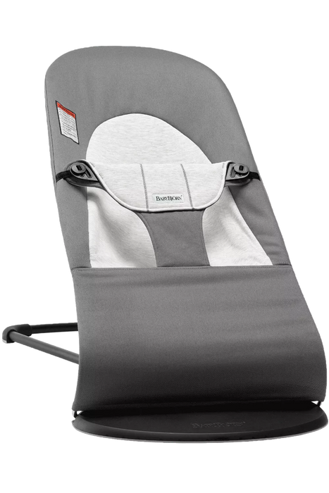 used BabyBjorn Bouncer Balance, Dark Grey/Grey, Cotton, Black Frame