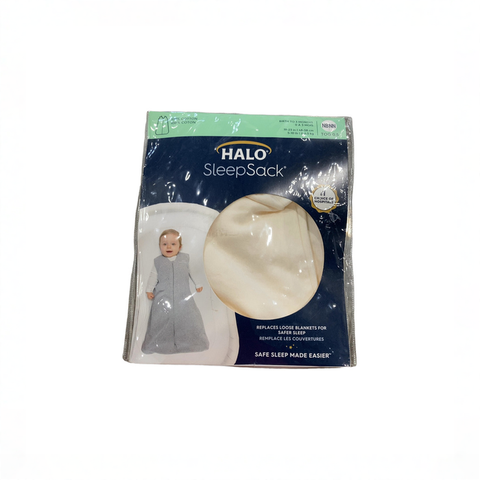 Shop Halo Cotton Sleepsack, Cream, Newborn at GoodBuy Gear