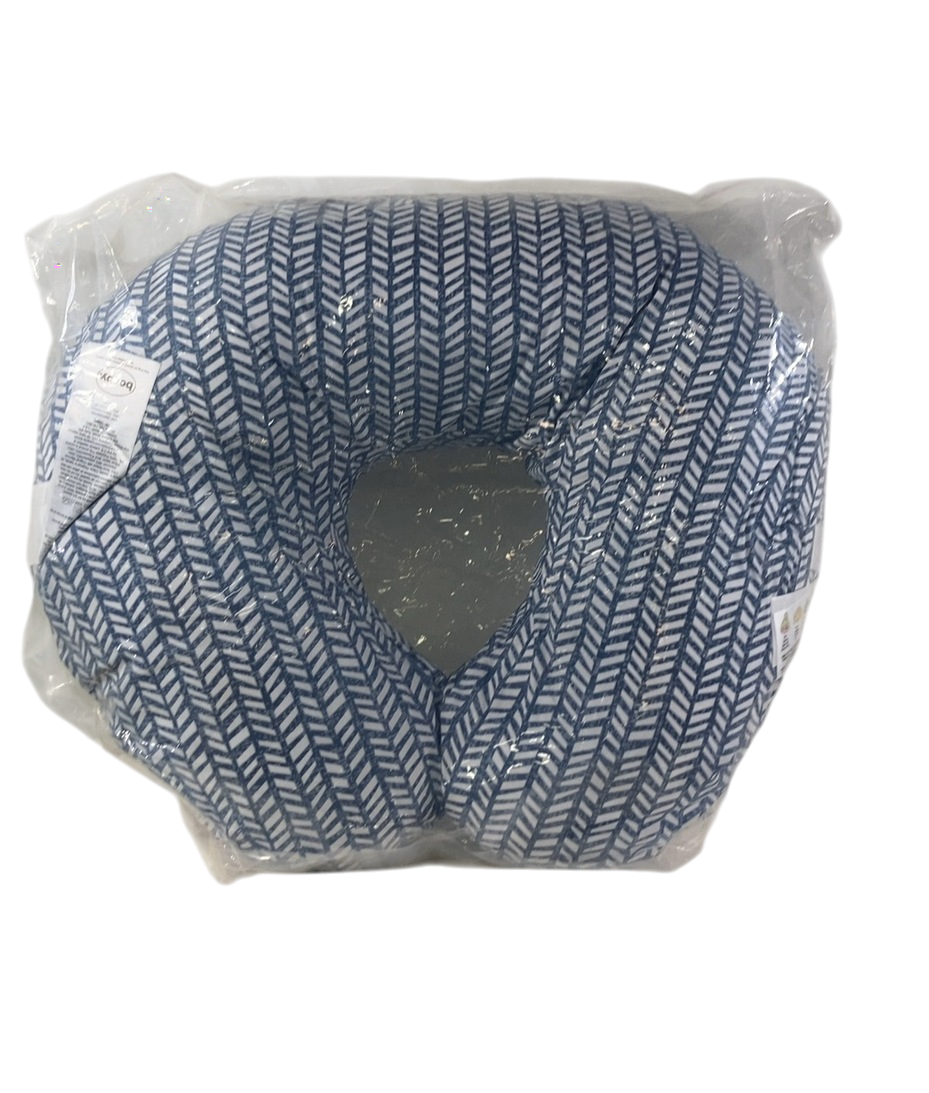 Boppy Organic Nursing and Infant Support Pillow, Blue Herringbone ...