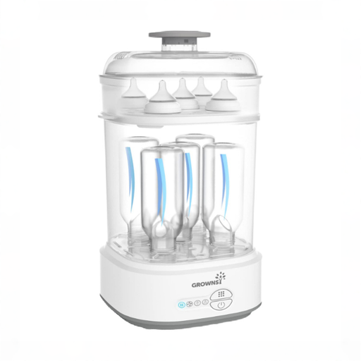 Shop Grownsy Bottle Sterilizer and Dryer, White/Grey at GoodBuy Gear