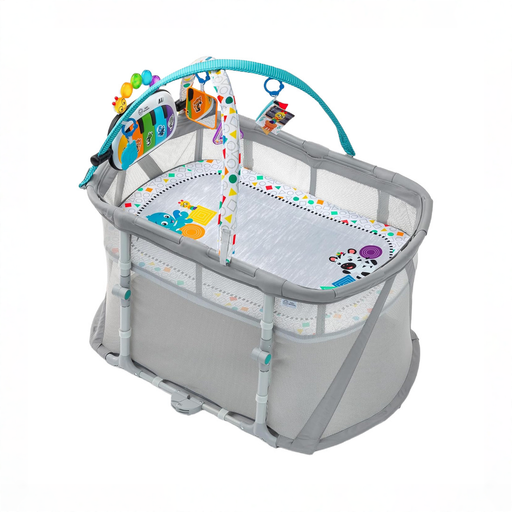 Shop Baby Einstein Kick & Snooze 3-in-1 Foldable Playard, Grey at GoodBuy Gear
