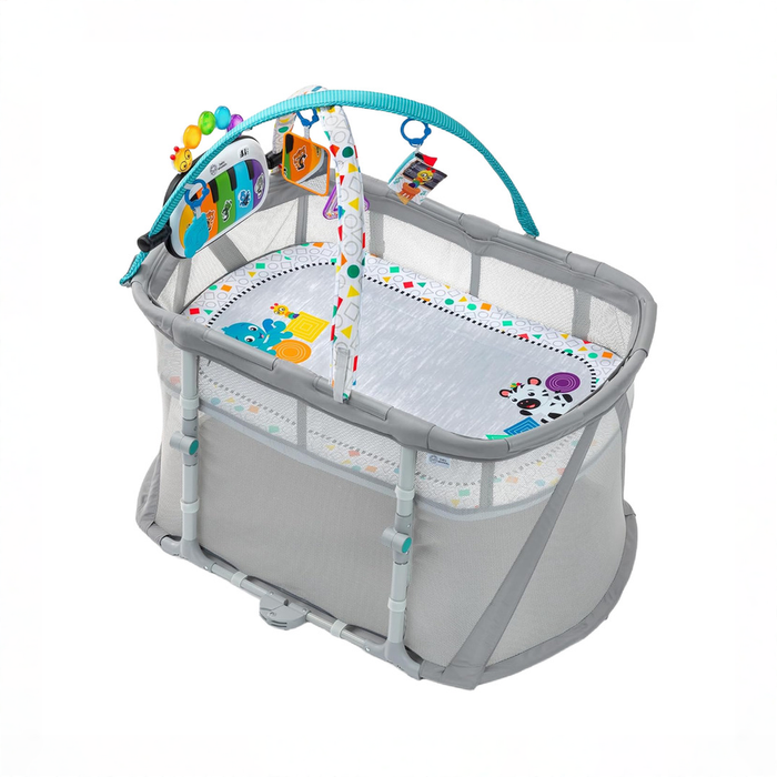 Shop Baby Einstein Kick & Snooze 3-in-1 Foldable Playard, Grey at GoodBuy Gear