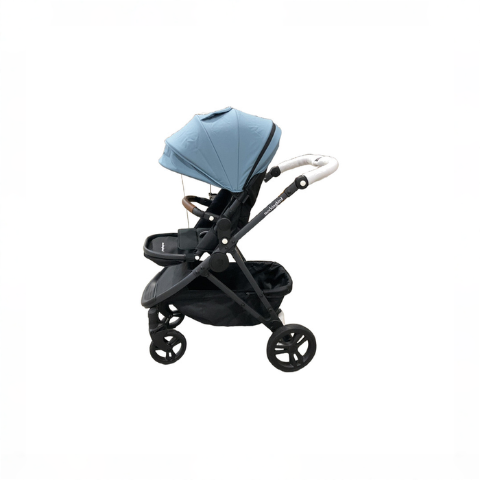 Shop Mockingbird Single 3.0 Stroller, 2025, Charcoal with Penny Leather, Stone Blue at GoodBuy Gear