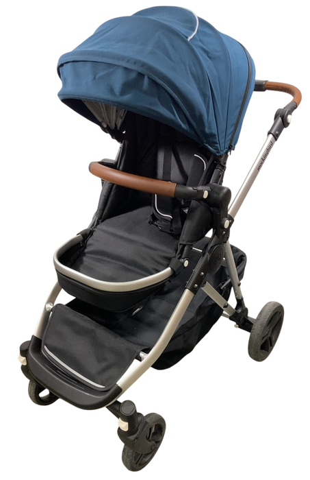 Shop Mockingbird Single to Double 2.0 Stroller, 2024, Sea, Silver With Penny Leather, Watercolor Drops at GoodBuy Gear