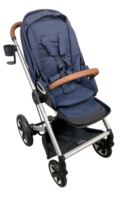 Shop Cybex Talos S Lux Stroller, 2020, Ocean Blue (Silver Frame) at GoodBuy Gear