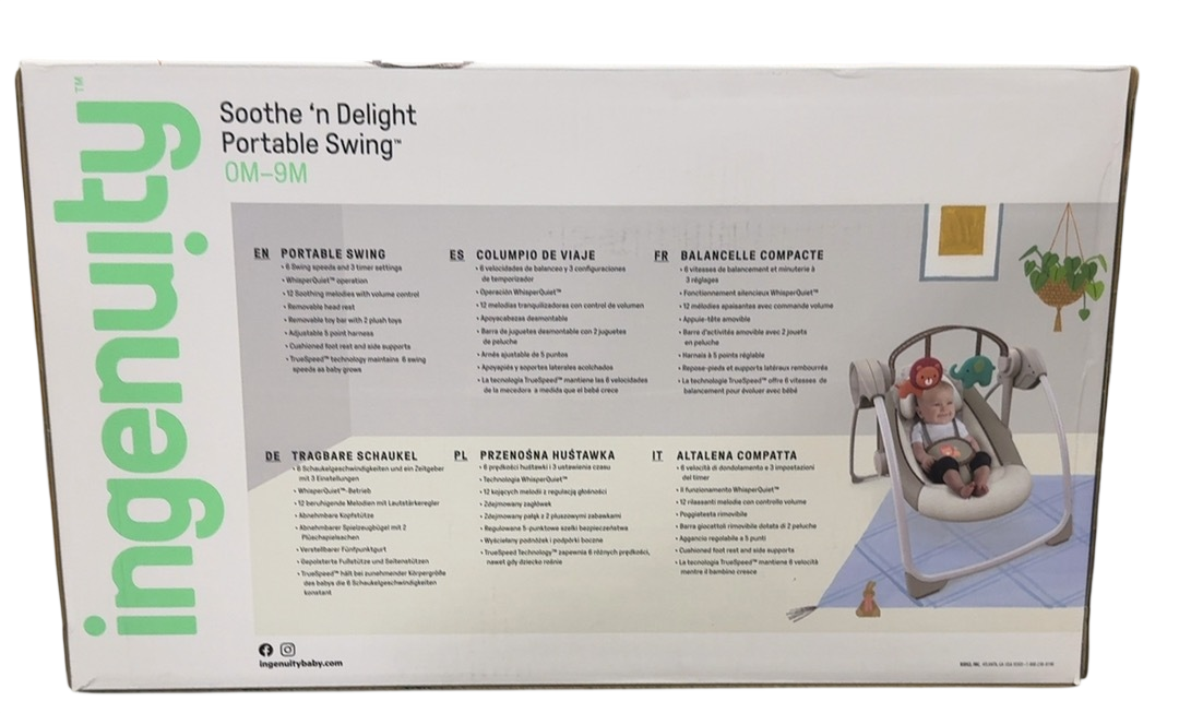 Shop Ingenuity Soothe N Delight Portable Swing, Cozy Kingdom at GoodBuy Gear