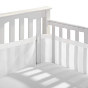 Shop Breathable Baby Mesh Crib Liner, Full Size/4 Sides, White at GoodBuy Gear