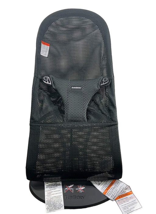 BabyBjorn Bouncer Bliss, Black Mesh, Black Frame
