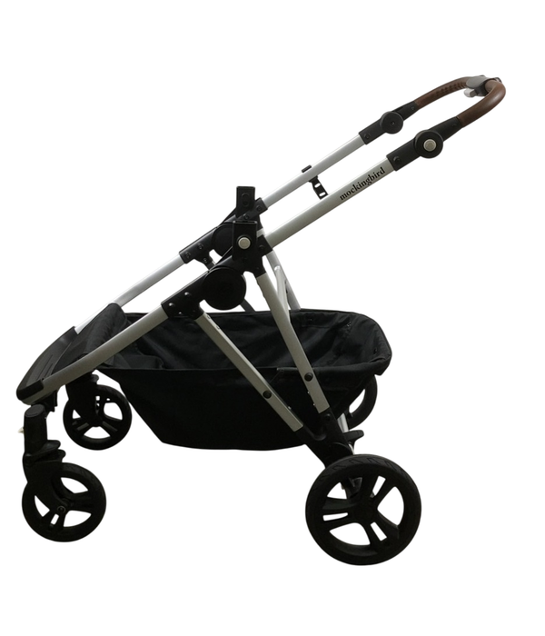 Shop Mockingbird 2.0 Single to Double Stroller Frame, 2024, Silver With Penny Leather at GoodBuy Gear