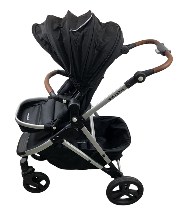 Shop Mockingbird Single 2.0 Stroller, 2024, Black, Silver With Penny Leather, Windowpane at GoodBuy Gear