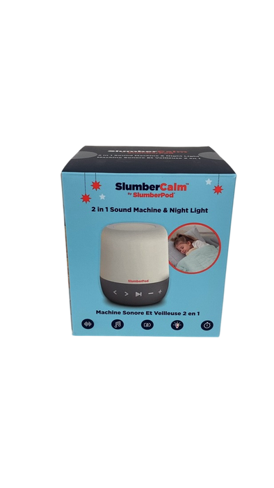 Shop SlumberPod SlumberCalm 2 in 1 Sound Machine & Night Light, White/Gray at GoodBuy Gear