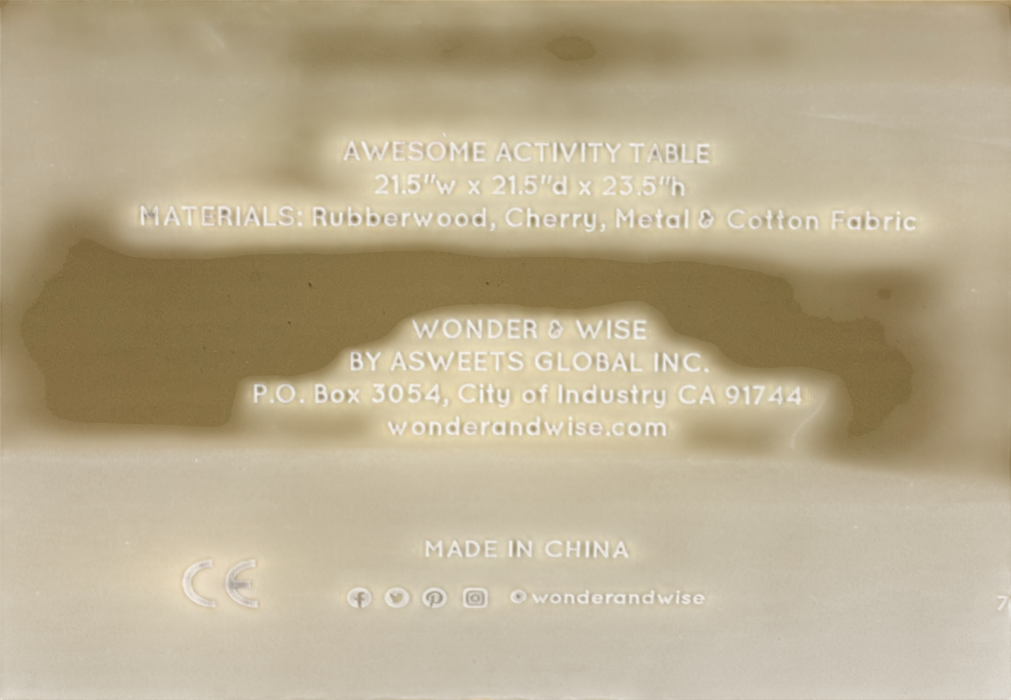 Shop Wonder and Wise Awesome Activity Table, White/Natural at GoodBuy Gear