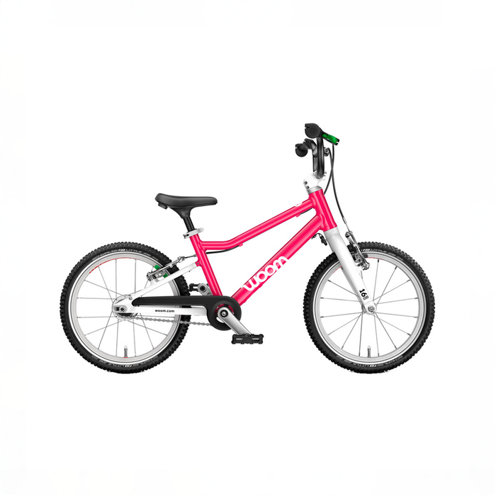 Shop Woom GO 3 Bike "16, Base Model, Hot Pink at GoodBuy Gear