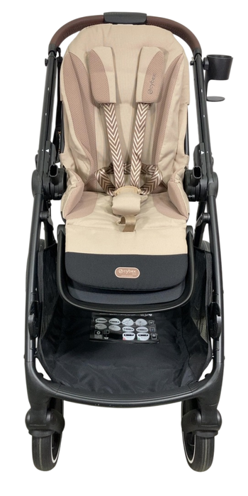 Shop Cybex e-Gazelle S Stroller, 2024, Almond Beige, Black at GoodBuy Gear