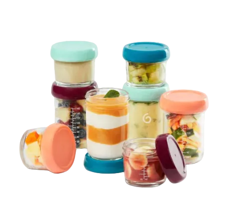 Shop Babymoov Glass Jar Baby Food Storage Container Sets, 4 x 4oz + 4 x 8oz at GoodBuy Gear