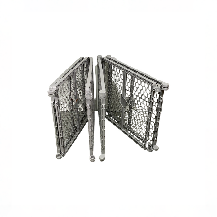 Shop Regalo 2-in-1 Plastic Play Yard and Safety Gate, Gray at GoodBuy Gear