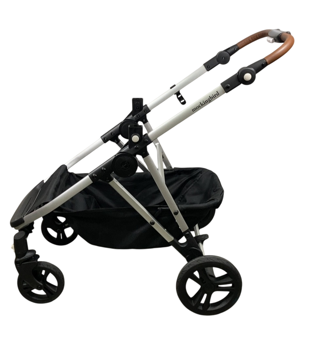Shop Mockingbird 2.0 Single to Double Stroller Frame, 2024, Silver With Penny Leather at GoodBuy Gear