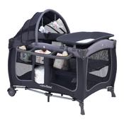 Shop Pamo Babe Portable Crib Playard with Canopy and Changing Table, Grey at GoodBuy Gear