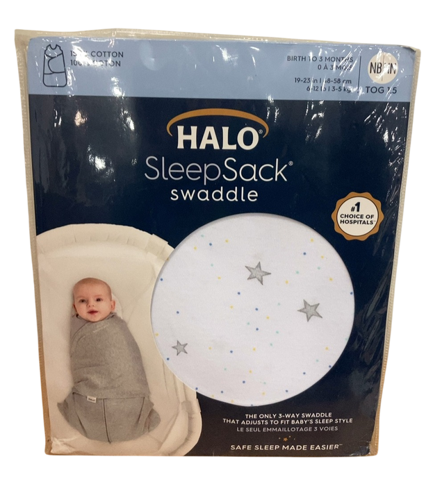 Shop Halo Organic Cotton SleepSack Swaddle, Newborn, Stardust at GoodBuy Gear