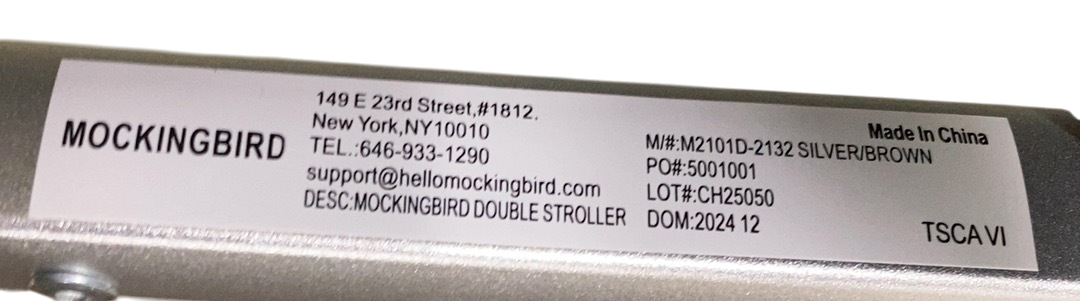 Shop Mockingbird Single to Double 2.0 Stroller, 2024, Sea, Silver With Penny Leather, Windowpane at GoodBuy Gear