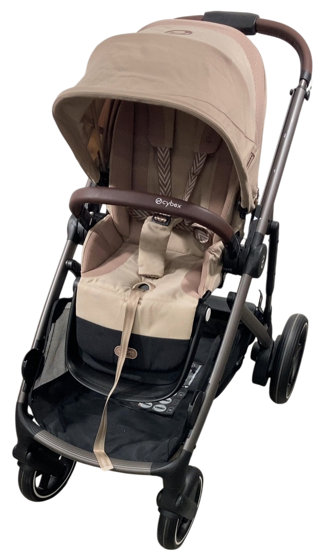 Cybex e-Gazelle S Stroller, 2024, Almond Beige, Black