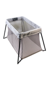 Shop BabyBjorn Travel Crib Light Bundle with Fitted Sheet, Silver at GoodBuy Gear