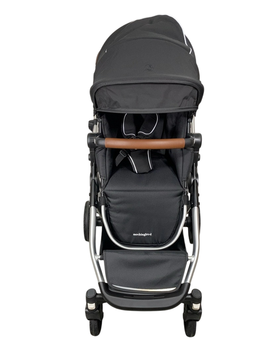 Shop Mockingbird Single to Double 2.0 Stroller, 2024, Black, Silver With Penny Leather, Windowpane at GoodBuy Gear