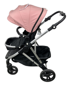 Shop Mockingbird Single to Double 2.0 Stroller, 2024, Bloom, Silver With Black Leather, Watercolor Drops at GoodBuy Gear