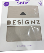 Shop Snuz 2 Pack Fitted Sheets, Sand/Cloud at GoodBuy Gear