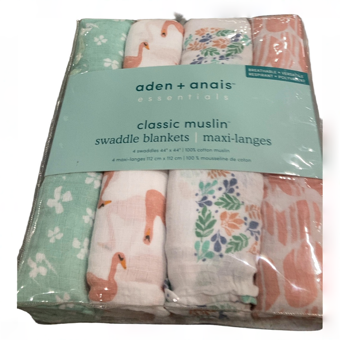 Shop Aden + Anais Cotton Muslin Swaddles Pack of 4, Briar Rose at GoodBuy Gear