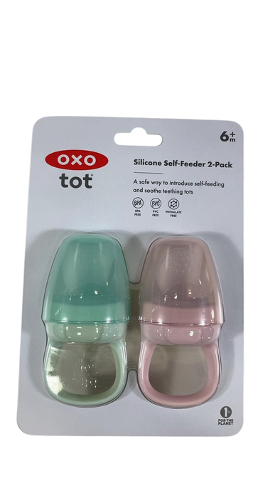 Shop OXO Tot Silicone Self-Feeder, 2 Pack, Opal / Blossom at GoodBuy Gear