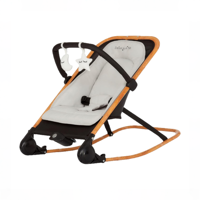 Shop Dream On Me Rock with me 2-in-1 Rocker and Stationary Seat, Black/Grey at GoodBuy Gear