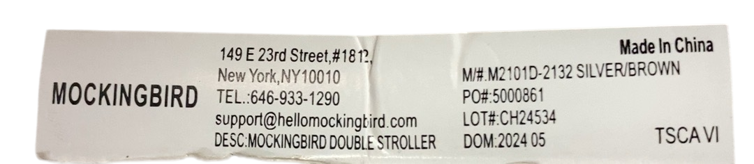 Shop Mockingbird Single to Double 2.0 Stroller, 2024, Bloom, Silver With Penny Leather, Windowpane at GoodBuy Gear