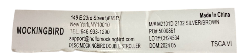 Shop Mockingbird Single to Double 2.0 Stroller, 2024, Bloom, Silver With Penny Leather, Windowpane at GoodBuy Gear