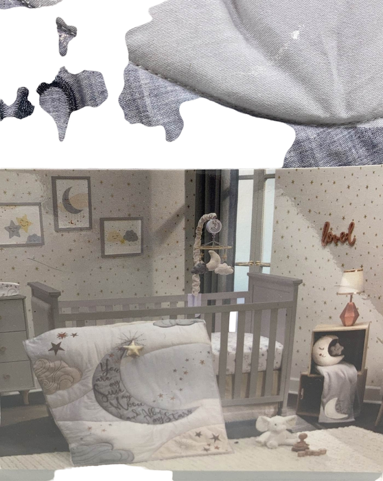 secondhand Lambs & Ivy Three Piece Crib Set