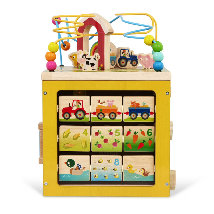 Battat Wooden Activity Cube, Barnyard