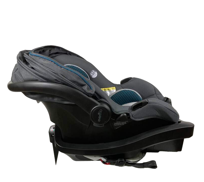 Evenflo LiteMax DLX Infant Car Seat with SafeZone Load Leg Base, Sawye