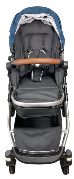 Shop Mockingbird Single to Double 2.0 Stroller, 2024, Sea, Silver With Penny Leather, Watercolor Drops at GoodBuy Gear