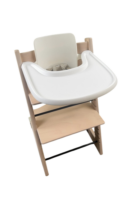 Shop Stokke Tripp Trapp High Chair with Baby Set and Tray, Serene Pink, White at GoodBuy Gear