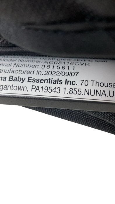 Shop Nuna Demi Grow Sibling Seat, 2022, Caviar at GoodBuy Gear