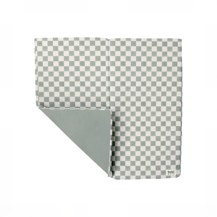 Shop Toki Kids Mega Padded Play Mat 55" x 55", Checker Matcha at GoodBuy Gear