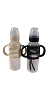Shop Dr. Brown's Milestones Sippy Spout Bottle with Silicone Handles, 8oz, 2 Pack, Narrow-Neck, Black/Ecru at GoodBuy Gear