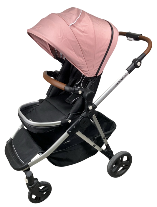 Shop Mockingbird Single to Double 2.0 Stroller, 2024, Bloom, Silver With Penny Leather, Windowpane at GoodBuy Gear