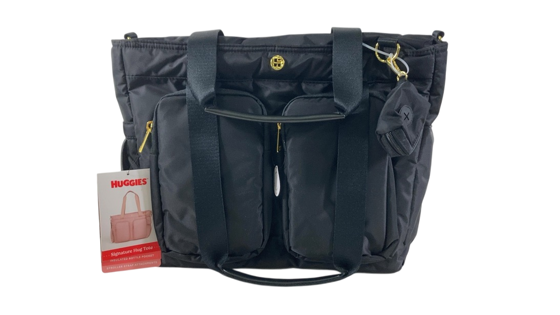 Shop Huggies Evening Carry All Tote Diaper Bag, Black at GoodBuy Gear